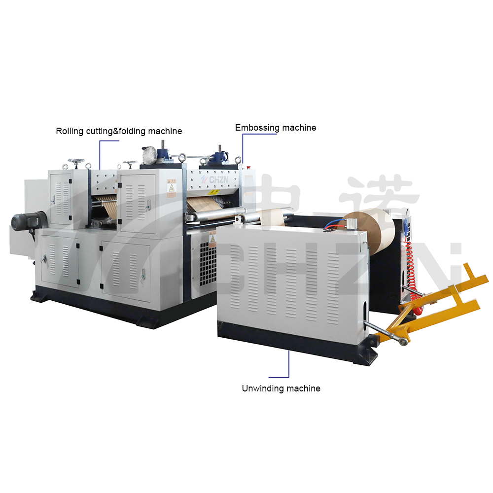 CHZN Facial Tissue Toilet Paper Roll Making Machine Embossing Small Roll Kitchen Rewinding Machine Price Industrial Machine