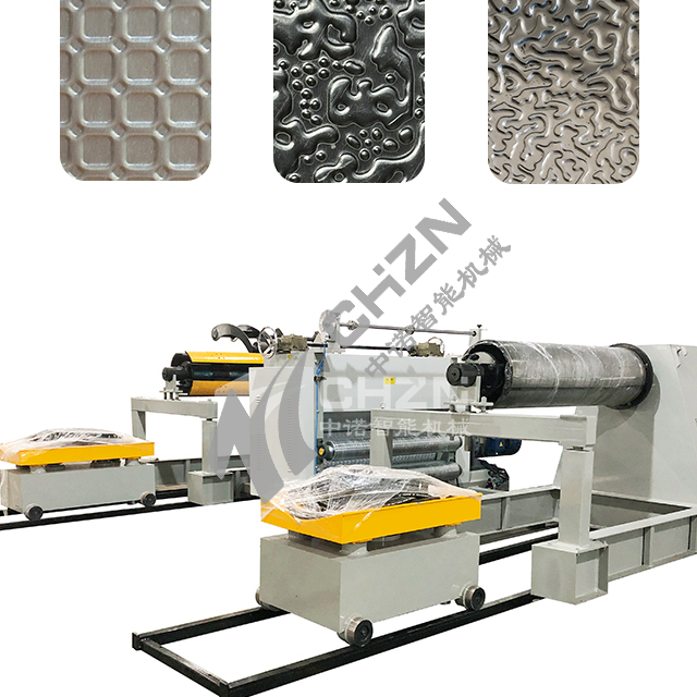 CHZN China Sheet Metal Coil Rewinding Machine Orange Skin Grain Antiskid Plate Embossing Machine Production Line