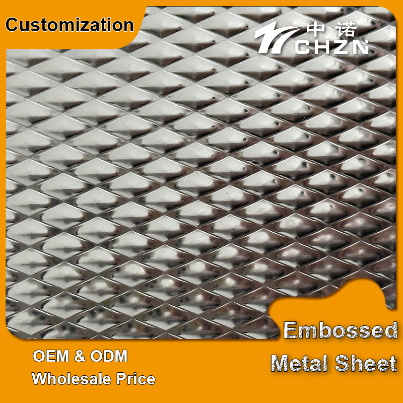 decorative stainless steel panels embossed metal sheets textured diamond embossed aluminum sheet