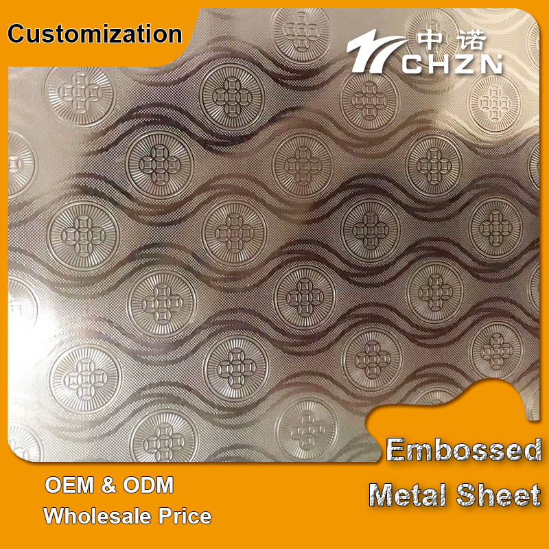 decorative embossed stainless steel metal sheets 4x8 textured aluminum sheet metal