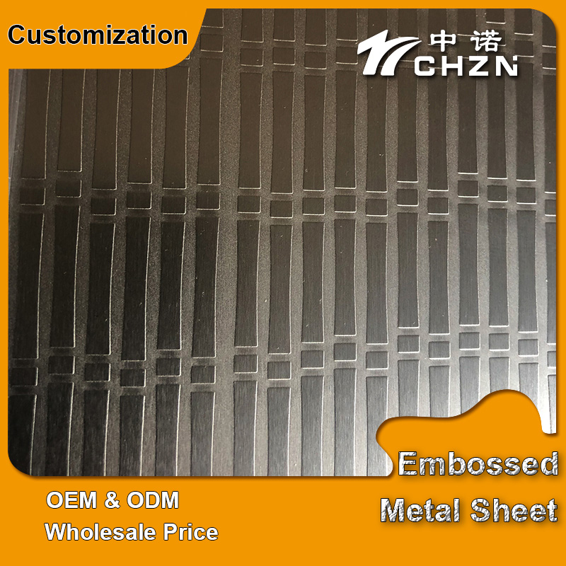 single side decorative embossed patterned stainless steel sheet metal panels for walls